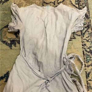 Light blue Ruffle Sleeve Dress